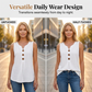 Women's V-Neck Sleeveless Cotton Linen Vest