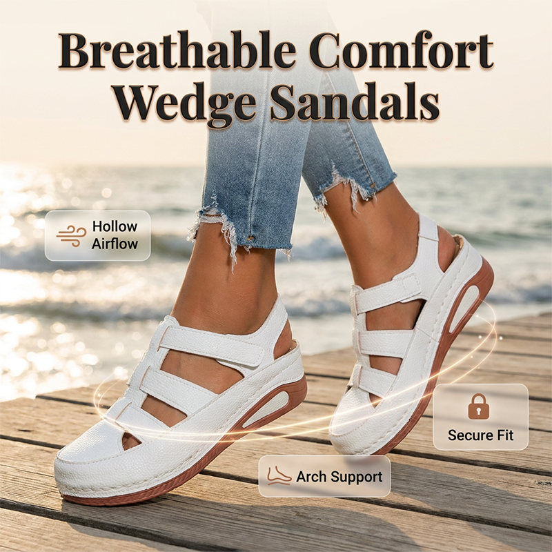 Breathable Comfort Wedge Sandals