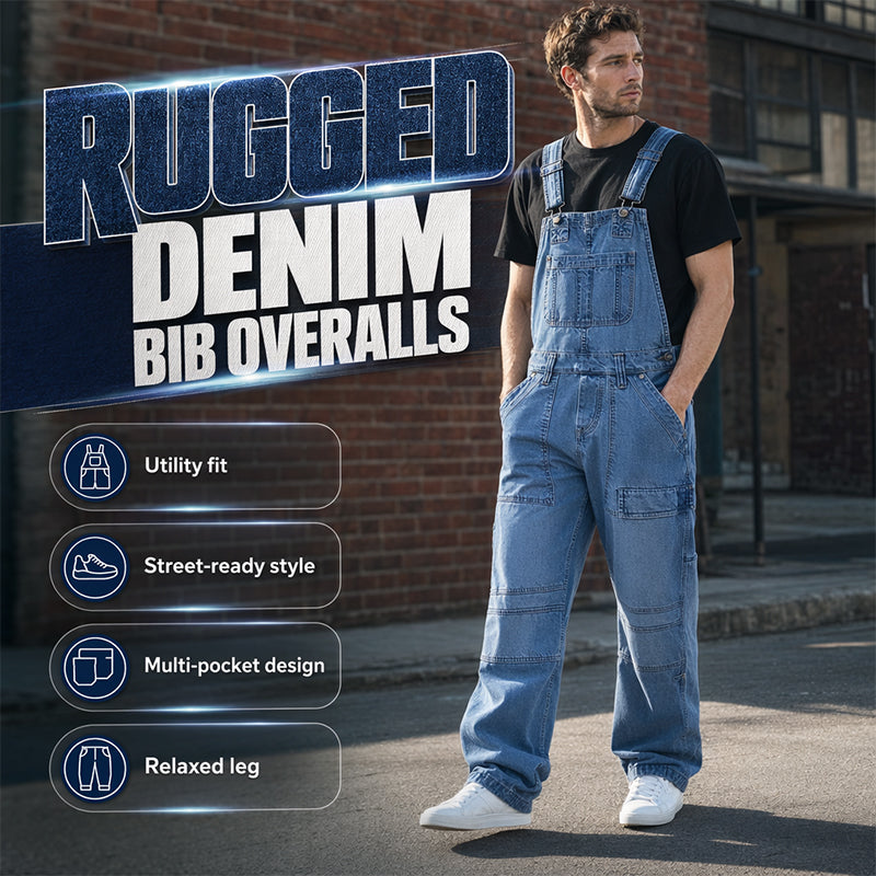 🔥Hot Sale -Men's Classic Fit Denim Overalls