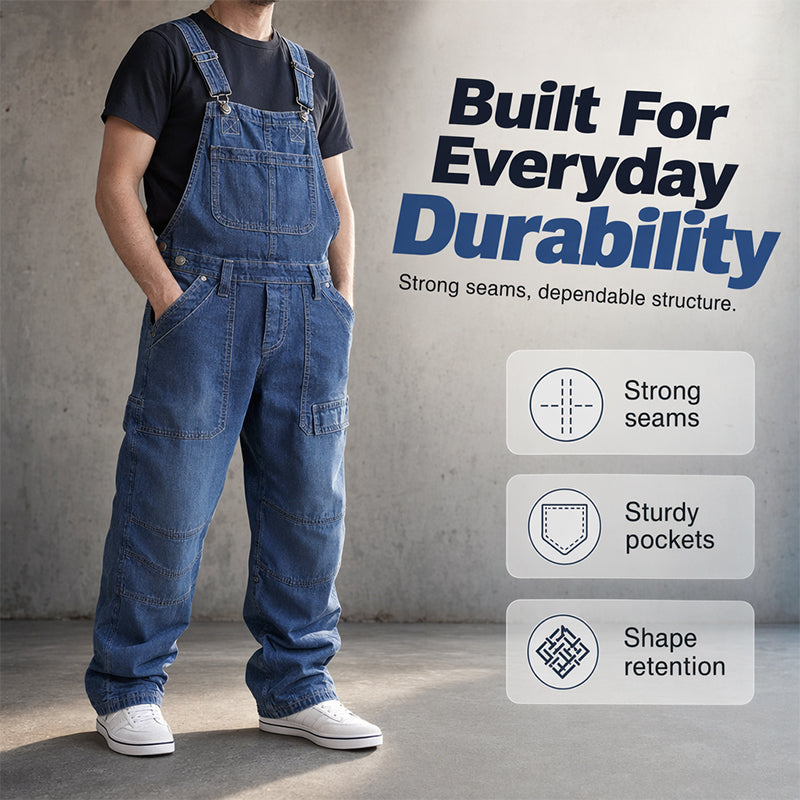 🔥Hot Sale -Men's Classic Fit Denim Overalls