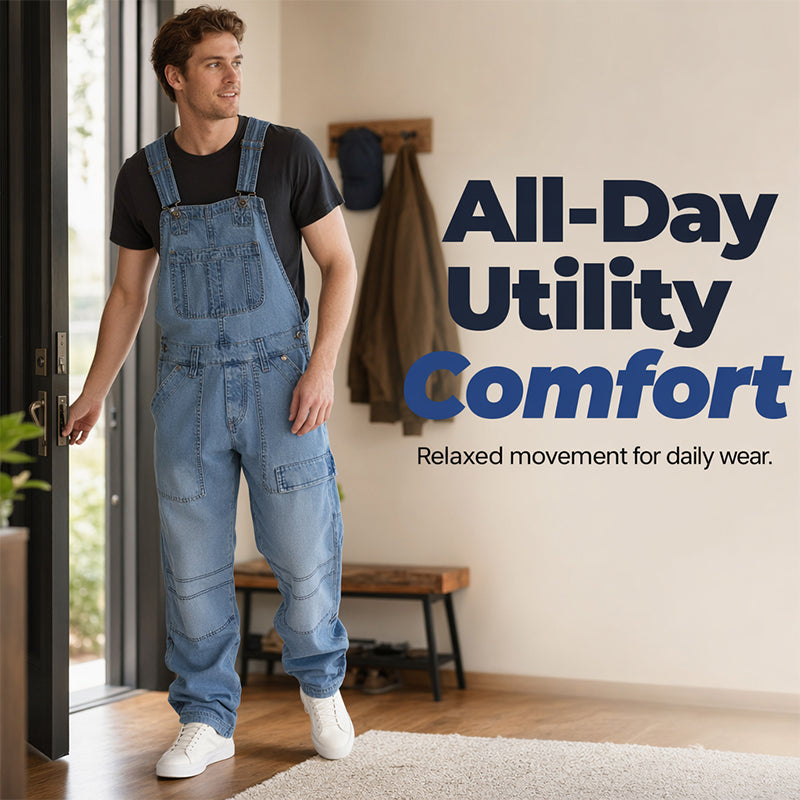 🔥Hot Sale -Men's Classic Fit Denim Overalls