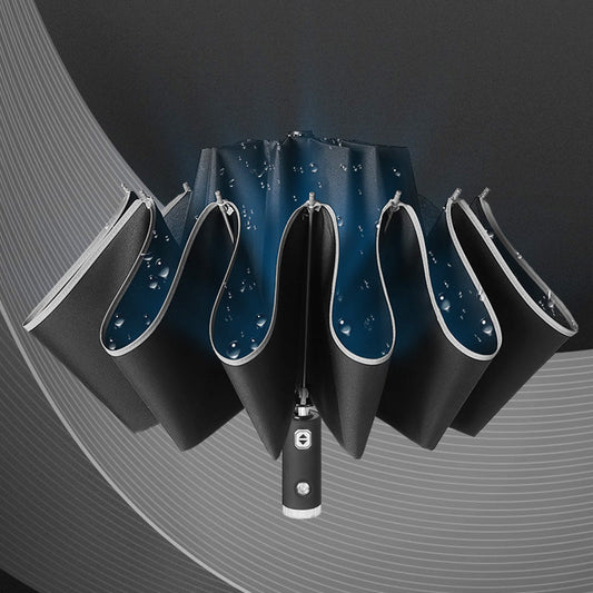 Multifunctional Reverse Folding Automatic Umbrella with bottom LED light