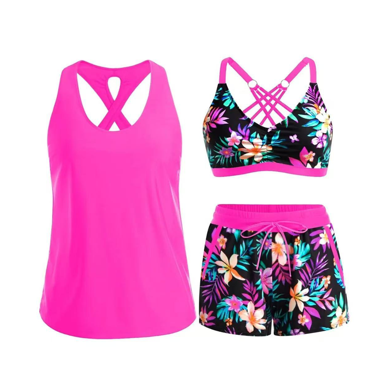 🏖️ Versatile 3-Piece Tankini Set — Perfect for Beach, Vacation, Pool Parties & Cruise
