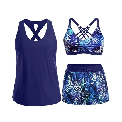 🏖️ Versatile 3-Piece Tankini Set — Perfect for Beach, Vacation, Pool Parties & Cruise