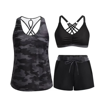🏖️ Versatile 3-Piece Tankini Set — Perfect for Beach, Vacation, Pool Parties & Cruise
