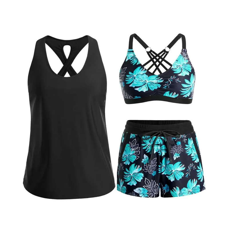 🏖️ Versatile 3-Piece Tankini Set — Perfect for Beach, Vacation, Pool Parties & Cruise