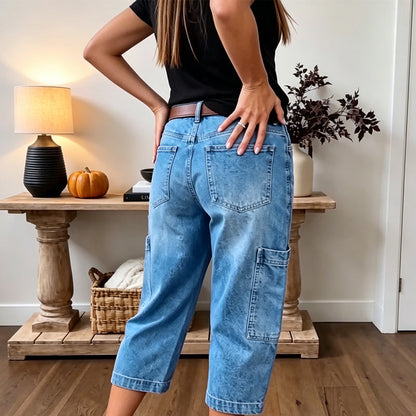 👖 50% OFF! 🌸 Women's Casual Stretchy Cropped Denim Pants – Comfortable & versatile – Perfect for casual days, summer outings or office chic – breathable and stylish ✨🌿