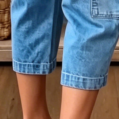 👖 50% OFF! 🌸 Women's Casual Stretchy Cropped Denim Pants – Comfortable & versatile – Perfect for casual days, summer outings or office chic – breathable and stylish ✨🌿