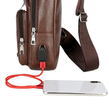 🎁2026 New Arrivals 50% OFF💥Exquisite Gift - Men's Multifunctional High Quality Leather Chest Bag