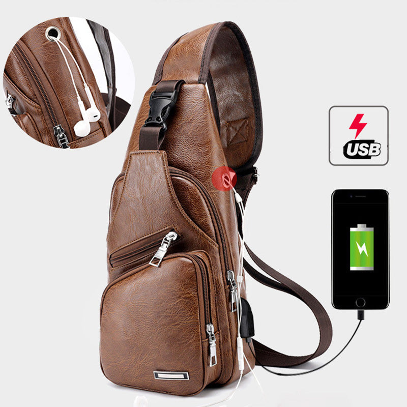🎁2026 New Arrivals 50% OFF💥Exquisite Gift - Men's Multifunctional High Quality Leather Chest Bag