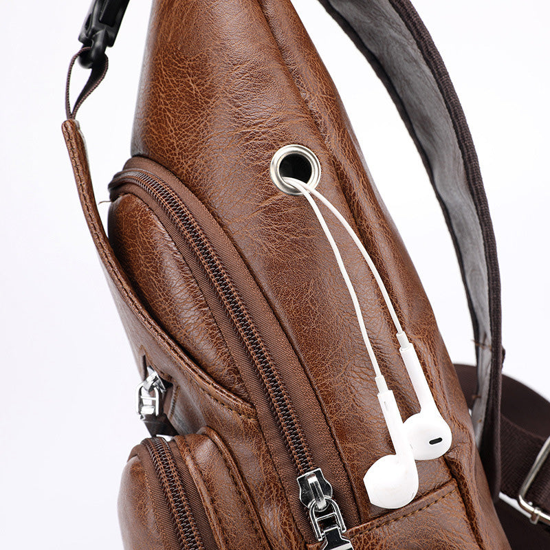 🎁2026 New Arrivals 50% OFF💥Exquisite Gift - Men's Multifunctional High Quality Leather Chest Bag