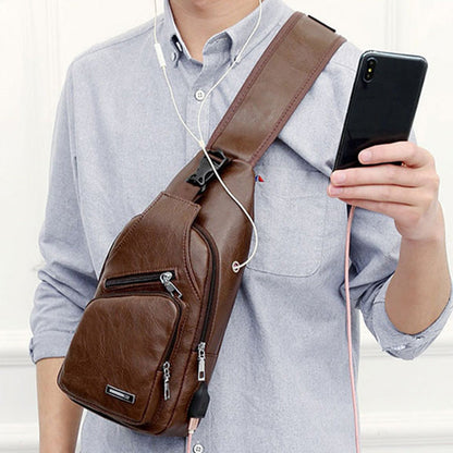 🎁2026 New Arrivals 50% OFF💥Exquisite Gift - Men's Multifunctional High Quality Leather Chest Bag