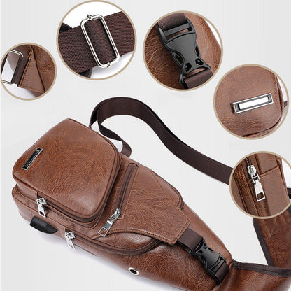 🎁2026 New Arrivals 50% OFF💥Exquisite Gift - Men's Multifunctional High Quality Leather Chest Bag