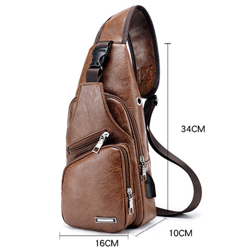 🎁2026 New Arrivals 50% OFF💥Exquisite Gift - Men's Multifunctional High Quality Leather Chest Bag