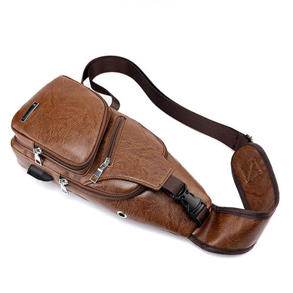 🎁2026 New Arrivals 50% OFF💥Exquisite Gift - Men's Multifunctional High Quality Leather Chest Bag