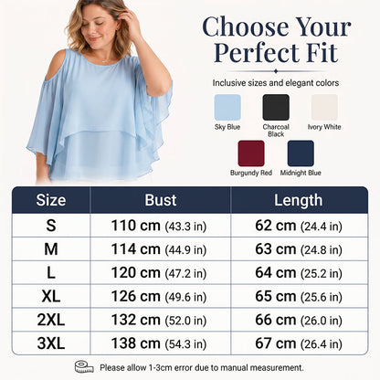 Women's Summer Cold Shoulder Ruffle Top
