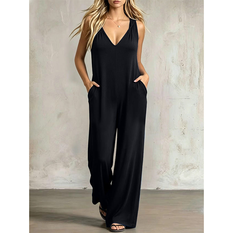 Women's Effortless Summer V-Neck Jumpsuit