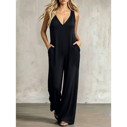 Women's Effortless Summer V-Neck Jumpsuit