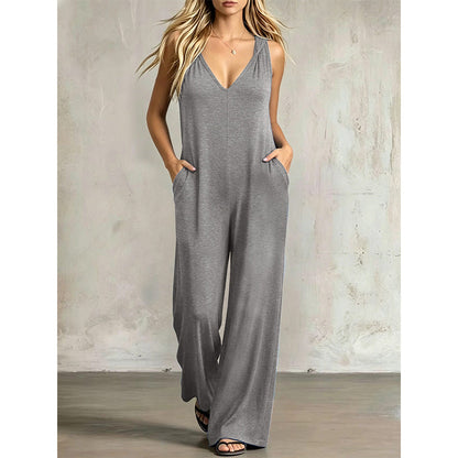 Women's Effortless Summer V-Neck Jumpsuit