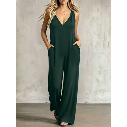 Women's Effortless Summer V-Neck Jumpsuit