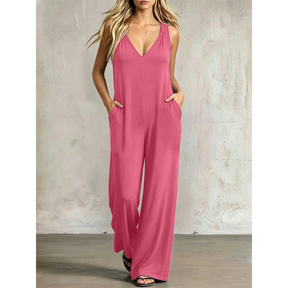 Women's Effortless Summer V-Neck Jumpsuit