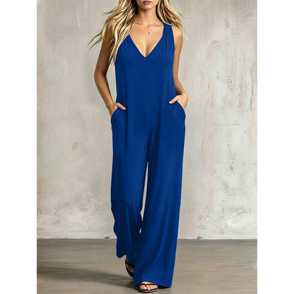 Women's Effortless Summer V-Neck Jumpsuit