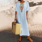 💕Women's Embroidered Maxi Dress with Front Slit