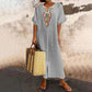 💕Women's Embroidered Maxi Dress with Front Slit