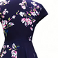 Women's Elegant Printed Dress with Pockets