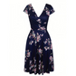 Women's Elegant Printed Dress with Pockets