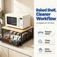 💥 50% OFF NOW! 🍳 2-Tier Microwave Stand with Slide-Out Drawer – Heavy-Duty, Space-Saving & Sturdy – Perfect for Kitchen, Office & Dorm Worktops 🏠✨