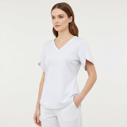 🌸 50% OFF NOW! 👚 V-Neck Flutter Sleeve Blouse – Soft fabric, flattering fit & lightweight – Perfect for office, dates & everyday chic ✨