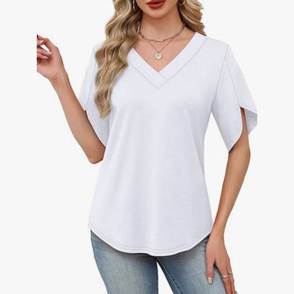 🌸 50% OFF NOW! 👚 V-Neck Flutter Sleeve Blouse – Soft fabric, flattering fit & lightweight – Perfect for office, dates & everyday chic ✨