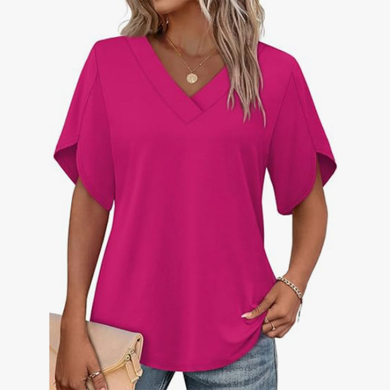 🌸 50% OFF NOW! 👚 V-Neck Flutter Sleeve Blouse – Soft fabric, flattering fit & lightweight – Perfect for office, dates & everyday chic ✨