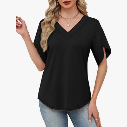 🌸 50% OFF NOW! 👚 V-Neck Flutter Sleeve Blouse – Soft fabric, flattering fit & lightweight – Perfect for office, dates & everyday chic ✨