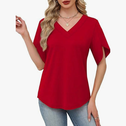🌸 50% OFF NOW! 👚 V-Neck Flutter Sleeve Blouse – Soft fabric, flattering fit & lightweight – Perfect for office, dates & everyday chic ✨