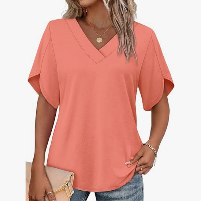 🌸 50% OFF NOW! 👚 V-Neck Flutter Sleeve Blouse – Soft fabric, flattering fit & lightweight – Perfect for office, dates & everyday chic ✨