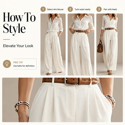 Elegant Commuter Pleated Trousers