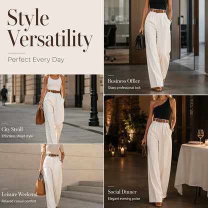 Elegant Commuter Pleated Trousers