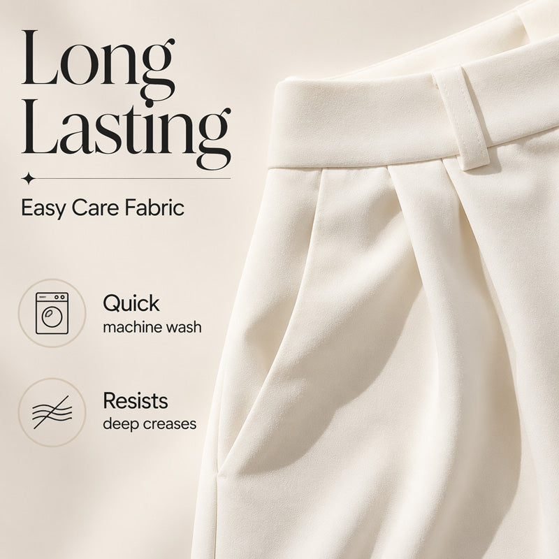 Elegant Commuter Pleated Trousers