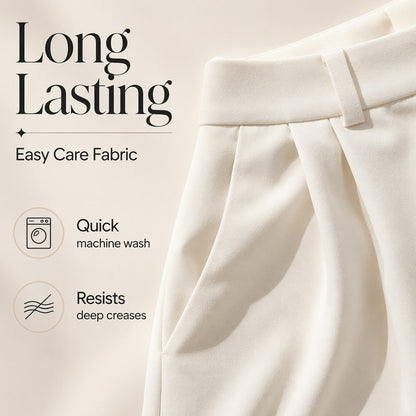 Elegant Commuter Pleated Trousers