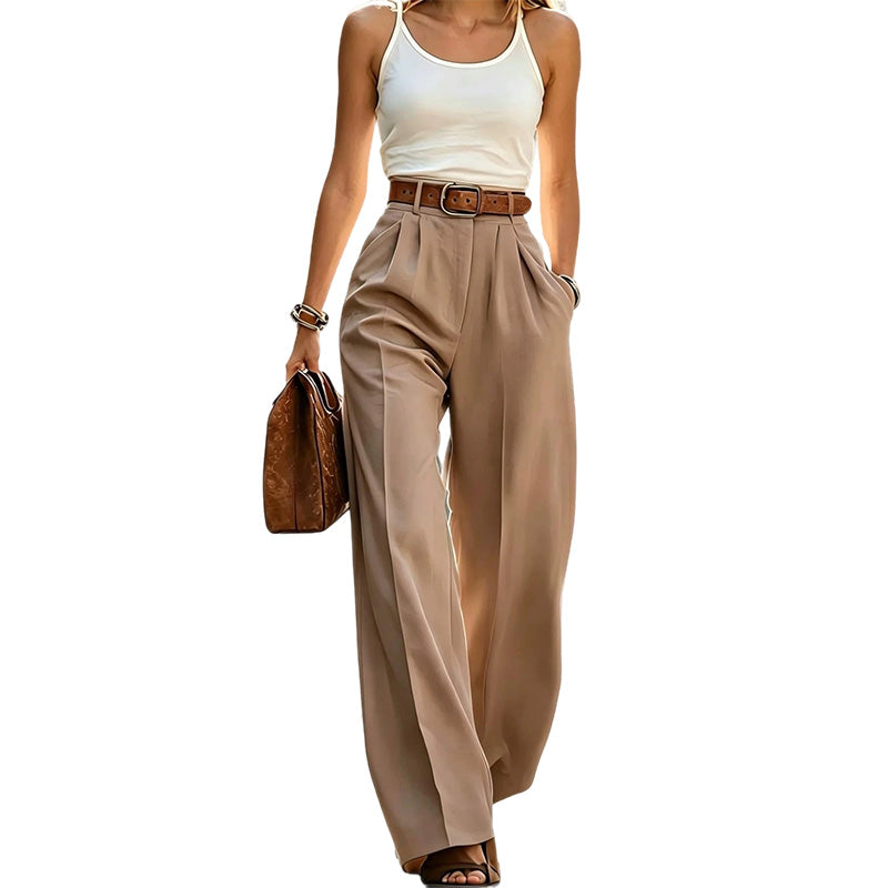 Elegant Commuter Pleated Trousers