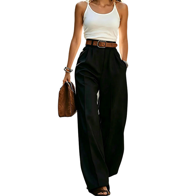 Elegant Commuter Pleated Trousers