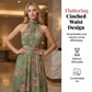 🎁💥Elegant Floral Print Halter Neck Maxi Dress