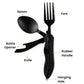 🎉🎉Surprise 50% off！🏕️Must-have for outdoor trips 🍴🥄4-In-1 Outdoor Folding Multifunctional Tableware