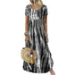 Women's Casual Loose Tie-Dye Print Dress