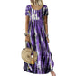 Women's Casual Loose Tie-Dye Print Dress