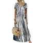 Women's Casual Loose Tie-Dye Print Dress