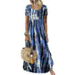 Women's Casual Loose Tie-Dye Print Dress