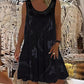 Women's Sleeveless Round Neck Printed Dress